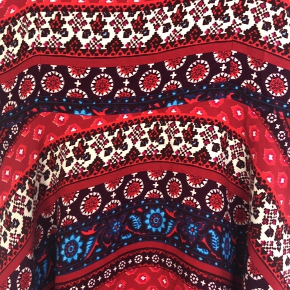 HOLLISTER Abercrombie & Fitch Halter Red/Blue Floral Mini Dress Size L - Picture 8 of 13